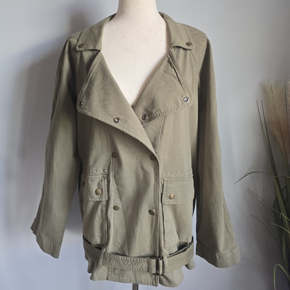 Current/Elliott, New, Olive Green The Regiment Utility Army Jacket SZ Medium - Picture 6 of 12